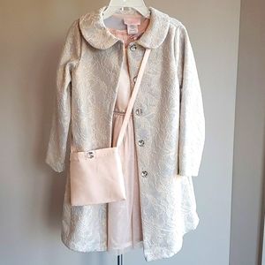 Stunning Dressy Girl's 3 Piece Coat/Dress/Purse